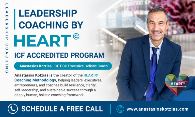 Anastasios Kotzias is an ICF PCC Executive Holistic Coach and creator of the HEART© Coaching Methodology